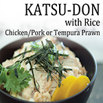 Katsudon with rice